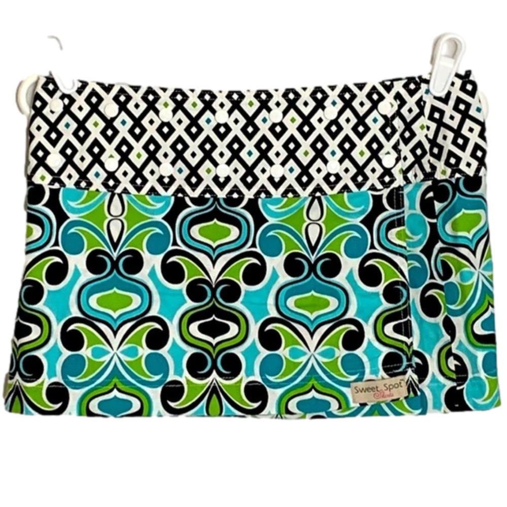 Sweet Spot Wrap Skirt, Size Adjustable, Black, White, Lime & Turquoise.